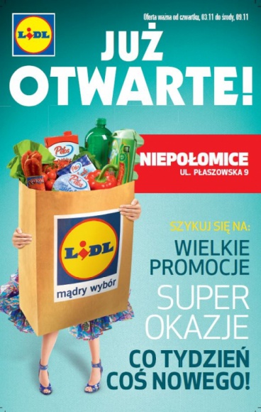 OTWARCIE PIERWSZEGO SKLEPU LIDL W NIEPOŁOMICACH