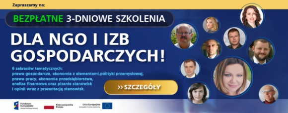 Bezpłatne szkolenie w Łodzi dla NGO i Izb Gospodarczych!