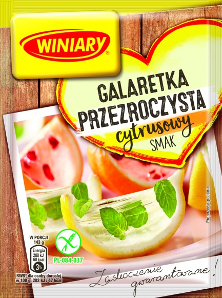 Nowy pyszny smak Galaretki Przezroczystej WINIARY! Odkryj cytrusową NOWOŚĆ!