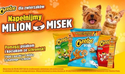 Milion pełnych misek. W ramach akcji „Karmimy Psiaki” marka Cheetos pomaga zwierzakom